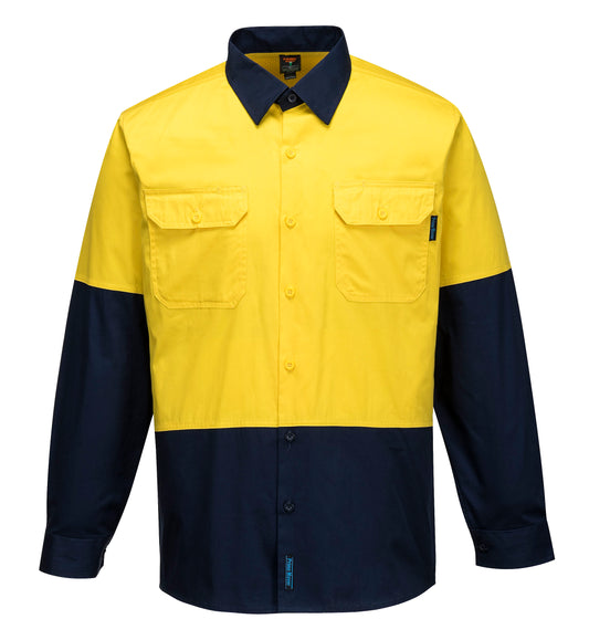 Lightweight Shirt L/S Class D Yellow - MS801 Front