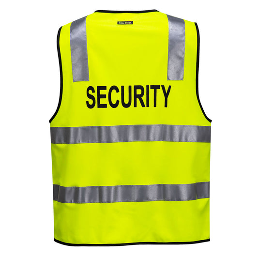 Security Zip Vest D/N yellow  - MZ108