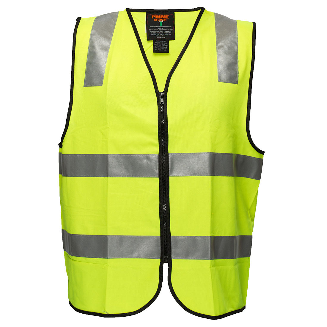 Security Zip Vest D/N yellow  - MZ108