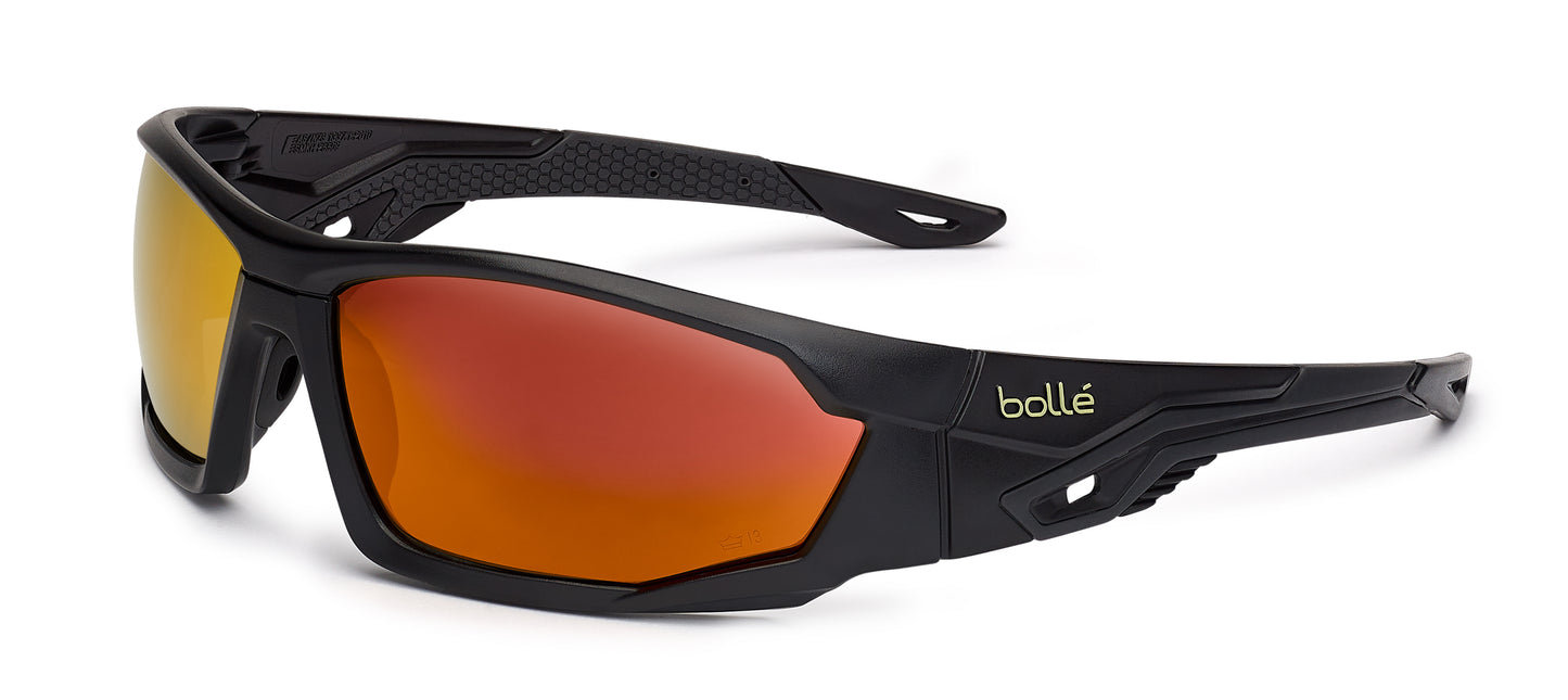 Bollé Mercuro Polarised Lens Grey/Black Temple - Red flash