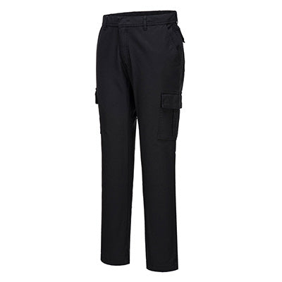 Stretch Slim Combat Pants Black - S231 Front