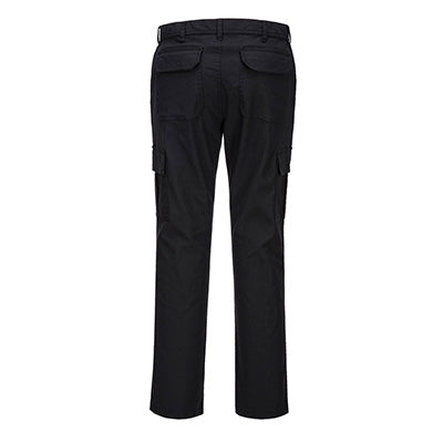 Stretch Slim Combat Pants Black - S231 Back