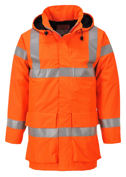 Orange Bizflame Rain Hi-Vis Multi Lite Jacket Orange- S774