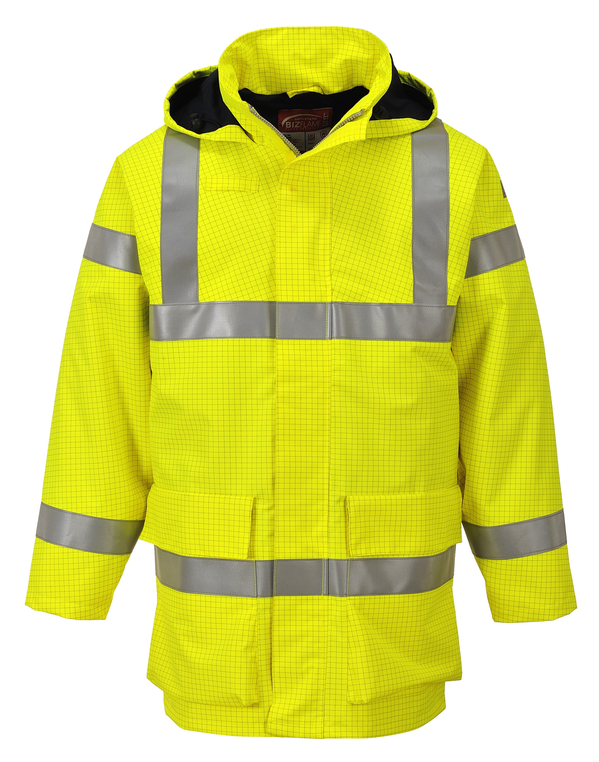 Yellow Bizflame Rain Hi-Vis Multi Lite Jacket Yellow - S774