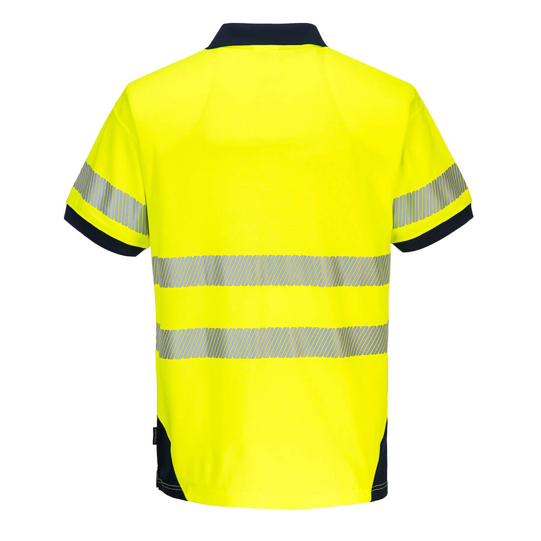 PW3 Hi-Vis Polo Shirt S/S Yellow - T182 Back