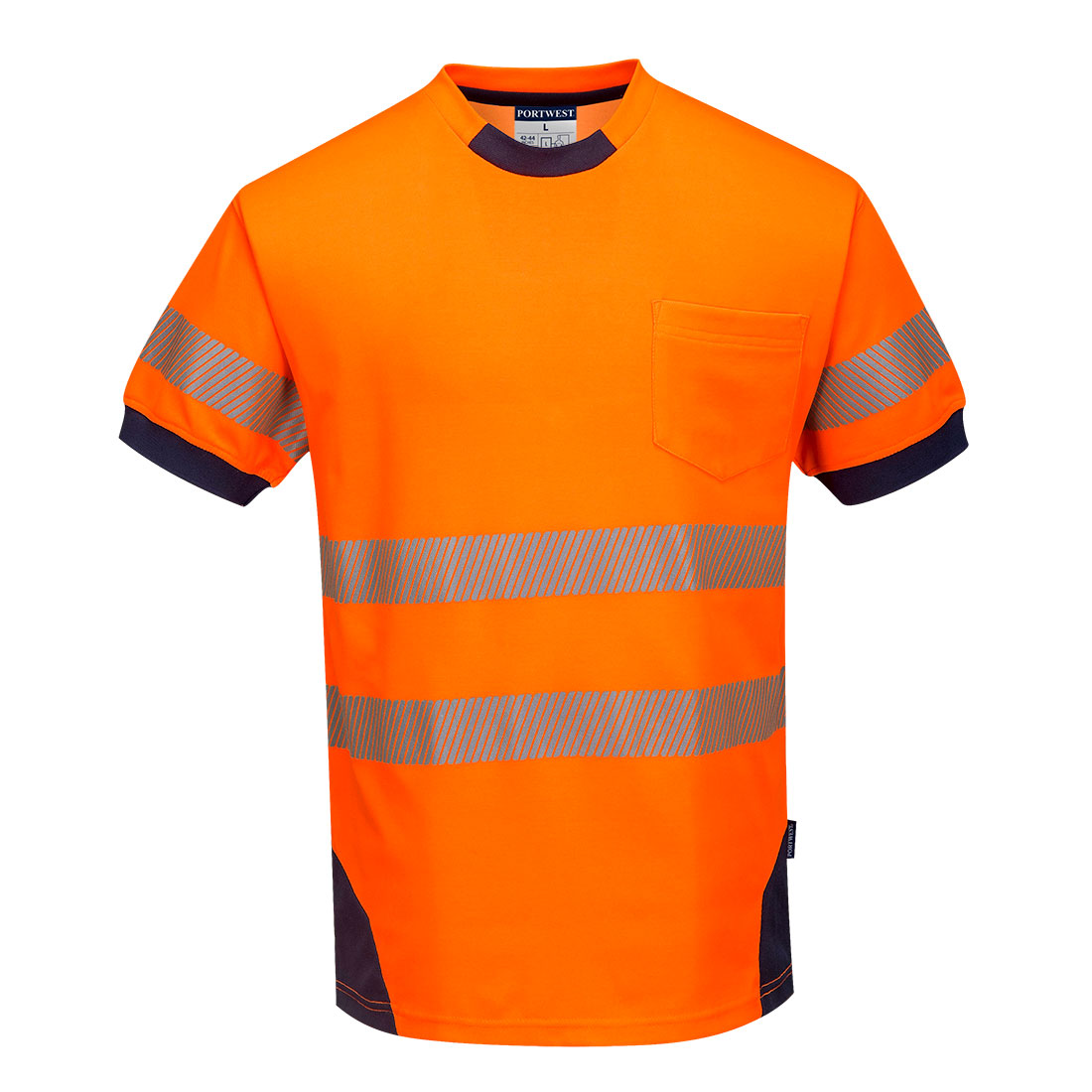 PW3 Hi-Vis T-Shirt S/S Orange - T183 Front