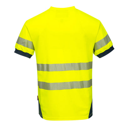 PW3 Hi-Vis T-Shirt S/S Yellow - T183 Back