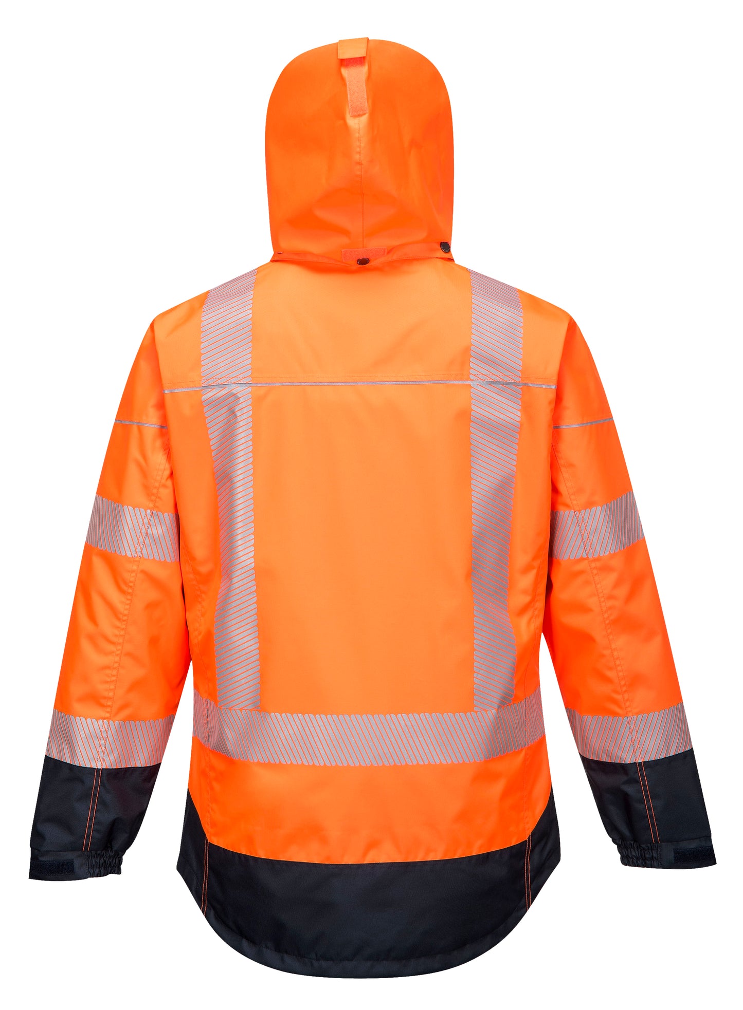 PW3 Hi-Vis Breathable Jacket Orange/Navy - T403 Back