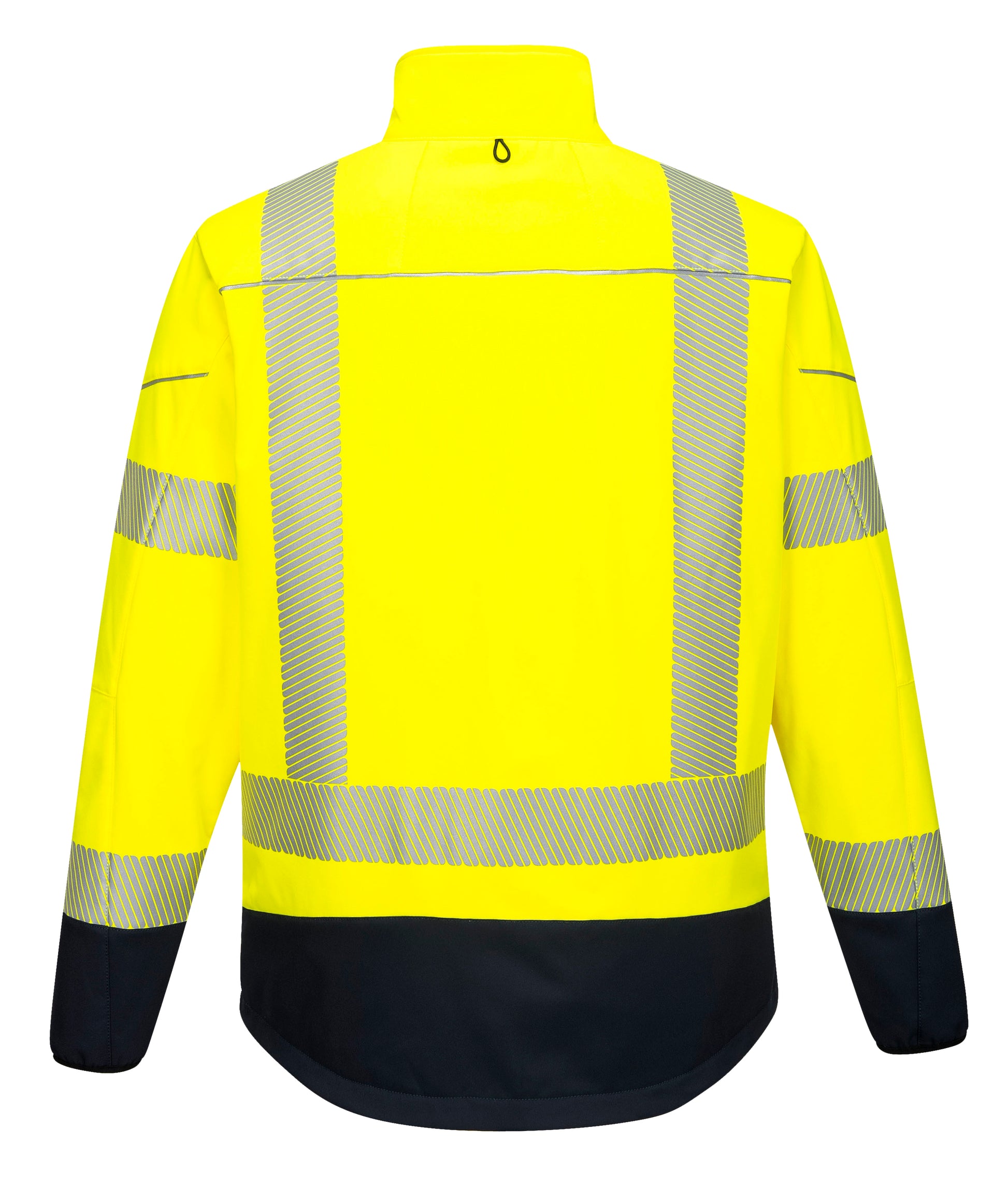 PW3 Hi-Vis Contrast Softshell Yellow - T404 Back