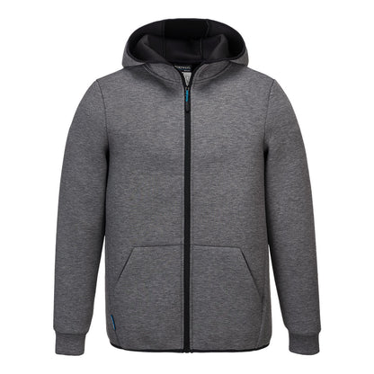 KX3 Technical Fleece grey black  front - T831