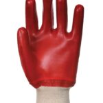 PVC Knitwrist Red/White - A400 Palm 