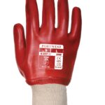 PVC Knitwrist Red/White - A400  Back