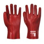 PVC Gauntlet 27cm Red - A427 Palm & Back