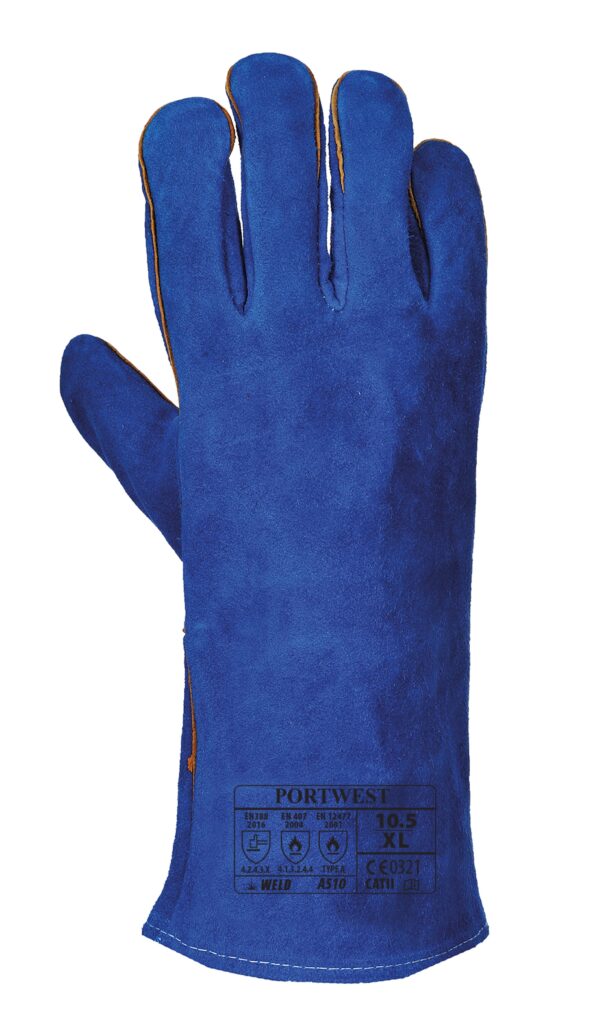 Welders Gauntlet Blue - A510  Back