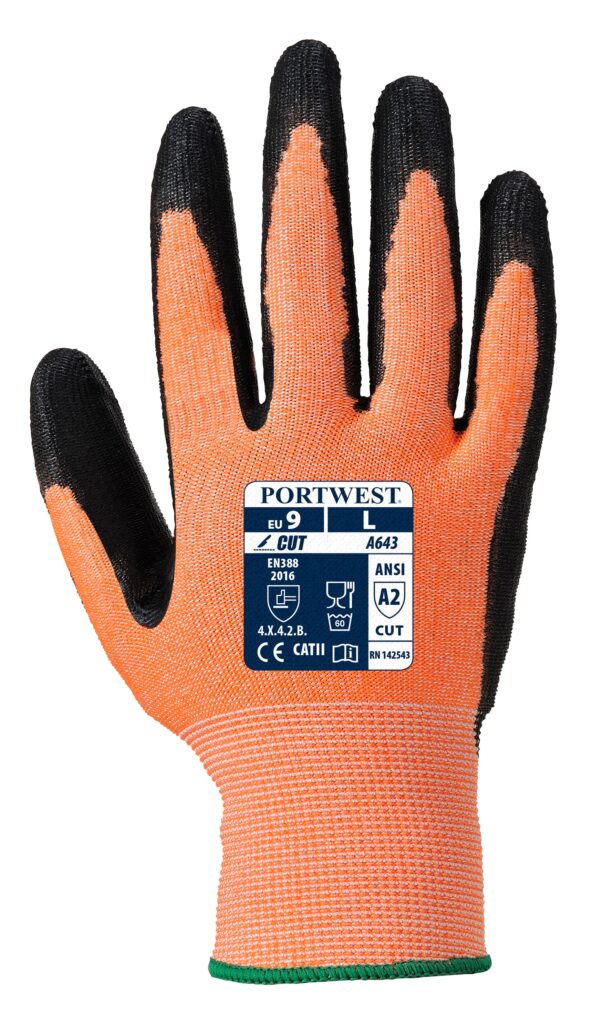 Amber Cut Nitrile Foam Orange/Black - A643 Back