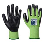 Green Cut Nitrile Foam Green/Black - A645 Palm & Back