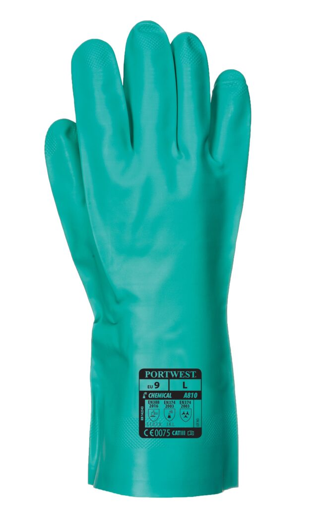 Nitrosafe Chemical Gauntlet Green - A810 Back