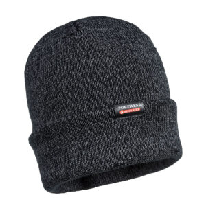 Reflective Knit Beanie, Insulatex Lined Black - B026