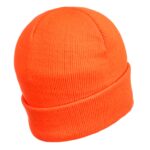 Rechargeable LED Beanie Orange back- B029
