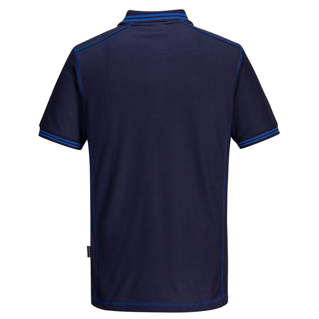 Essential Two Tone Polo Shirt Navy/Royal - B218 Back