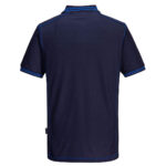 Essential Two Tone Polo Shirt Navy/Royal - B218 Back