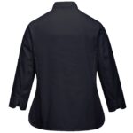 Rachel Chef Jacket L/S Black - C837 Back