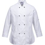 Rachel Chef Jacket L/S White - C837 Front