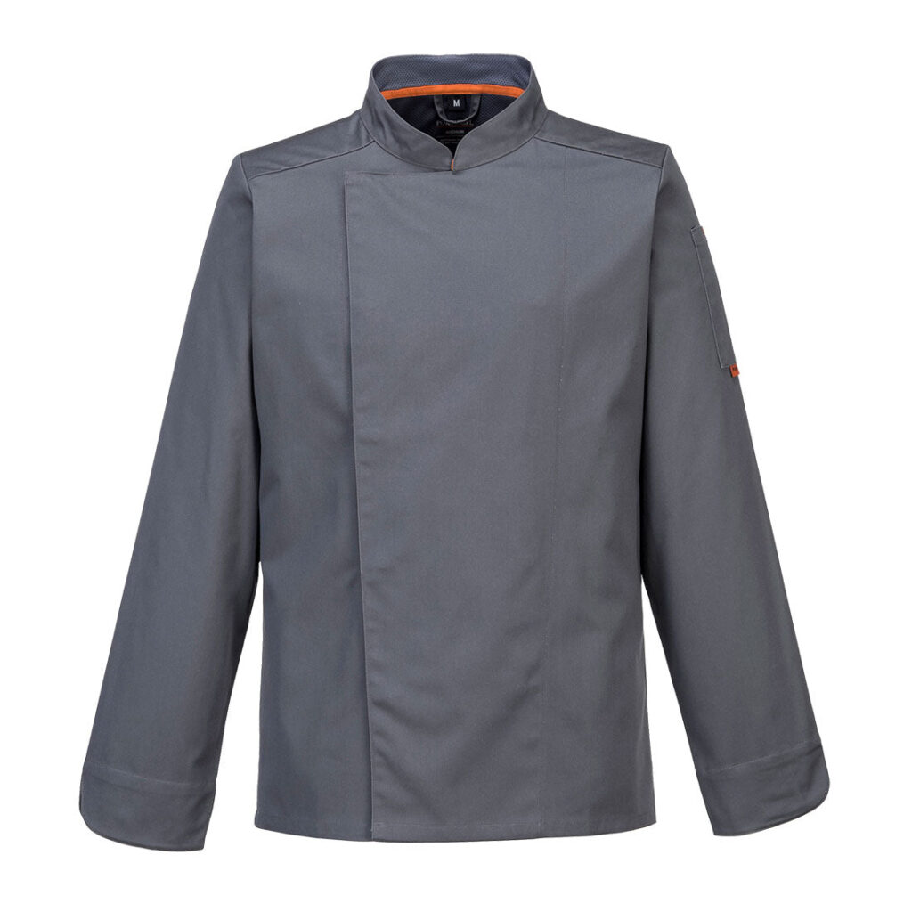 MeshAir Pro Jacket L/S Grey Front- C838