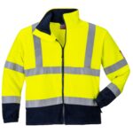 Flame Resistant Anti Static Hi-Vis Fleece yellow navy - FR31