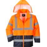 Hi-Vis Classic Contrast Jacket Orange - H443 Front