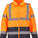 Hi-Vis Classic Contrast Jacket Orange - H443 Front