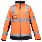 Kimberly Softshell Jacket D/N Orange - K7003 Front
