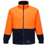 Asphalt Fleece Class D orange navy front - K8135