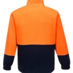 Asphalt Fleece Class D orange navy back - K8135