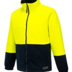 Asphalt Fleece Class D yellow navy front - K8135