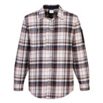 KX370 - KX3 Check Flannel Shirt Brown Check FRONT