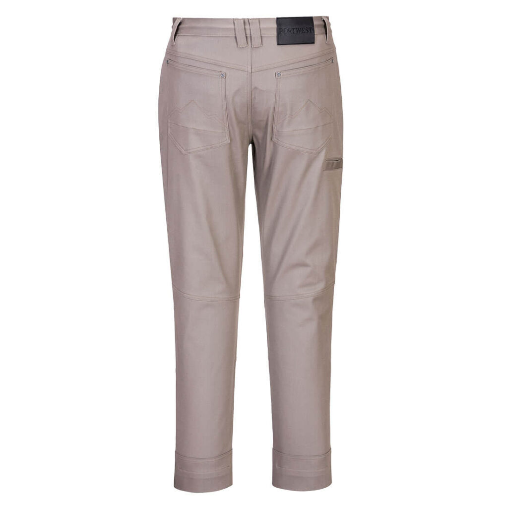 Women's Stretch Slim Fit Work Pants Sand - LP401 Back