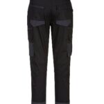 Ladies Stretch Slim Fit Trade Pants Black - Back - LP402