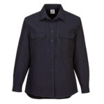 Ladies Utility Stretch Long Sleeve Shirt Black - LS501