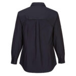 Ladies Utility Stretch Long Sleeve Shirt Black - Back - LS501