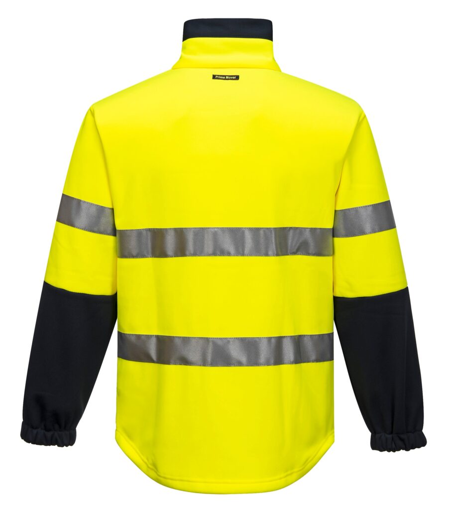 Water Repellent Brush Fleece yellow navy back- MA315