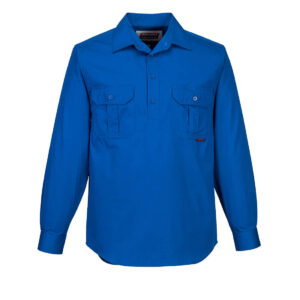 Lightweight Shirt Closed L/S Cobalt - MC903 Front