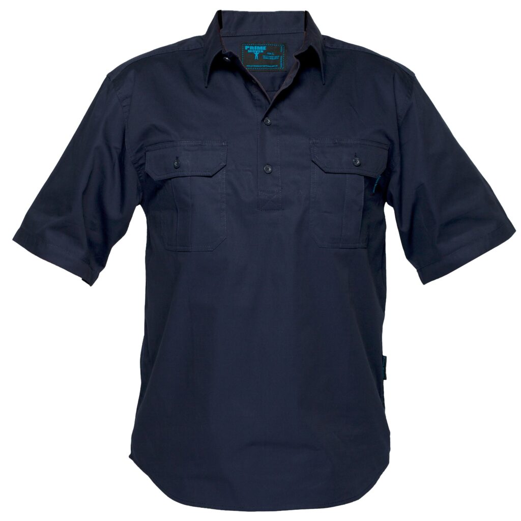 Lightweight Shirt Closed S/S Navy - MC905 Front