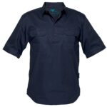 Lightweight Shirt Closed S/S Navy - MC905 Front