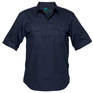 Lightweight Shirt Closed S/S Navy - MC905 Front
