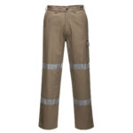 Cargo Pants with Double Tape Khaki - MD701 Front