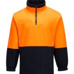 Polar Fleece Jumper Class D orange navy front- MF115
