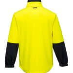 Water Repellent Brush Fleece Jacket yellow navy back zip- MH315