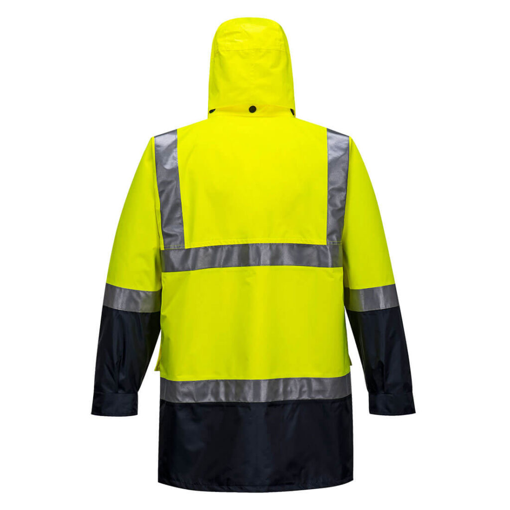 Hi-Vis 2-Tone Jacket Lite D/N Yellow - MJ306 Back
