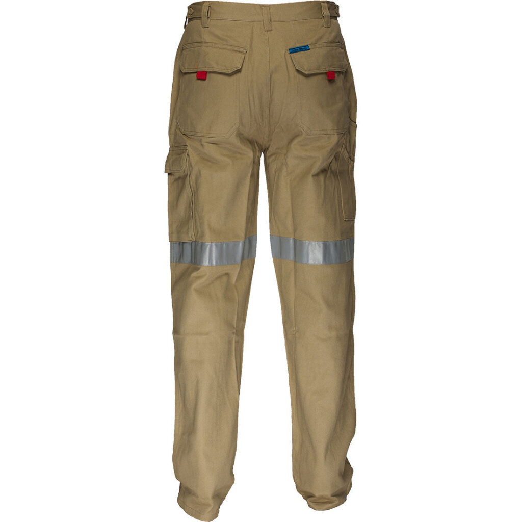 Khaki Cargo Pants with Tape - MP701 - Back